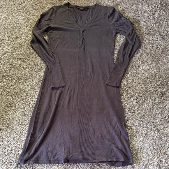 BCBGMaxAzria Dresses & Skirts - BCBGMaxAzria Charcoal Long Sleeve Dress